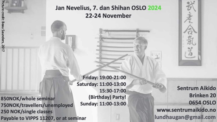 Jan Nevelius shihan in Oslo 2024